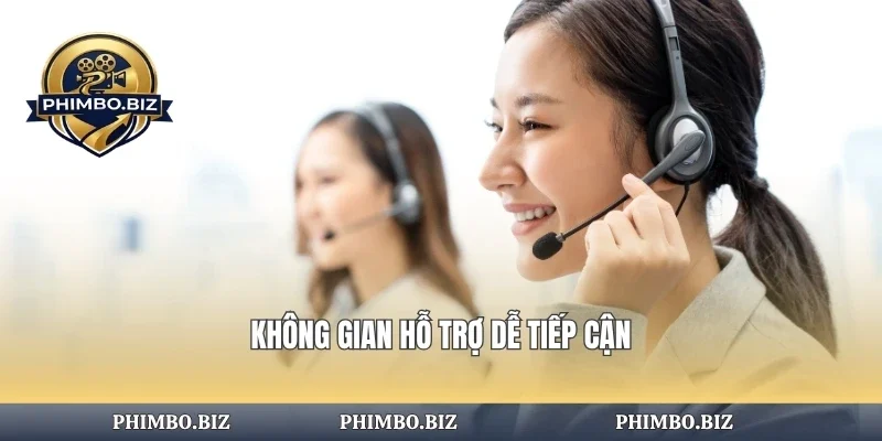 Không gian hỗ trợ dễ tiếp cận